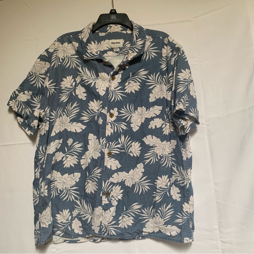Men’s Rhythm. Botanic Short Sleeve Button-Up Shirt